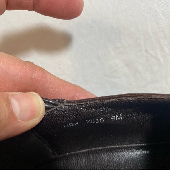 Donald PLINER LOAFERS Men's Brown Leather Shoes Made In Italy - Picture 8 of 12